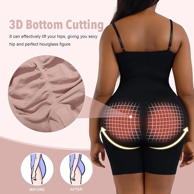 Open-Crotch Padded Bodysuit Shapewear