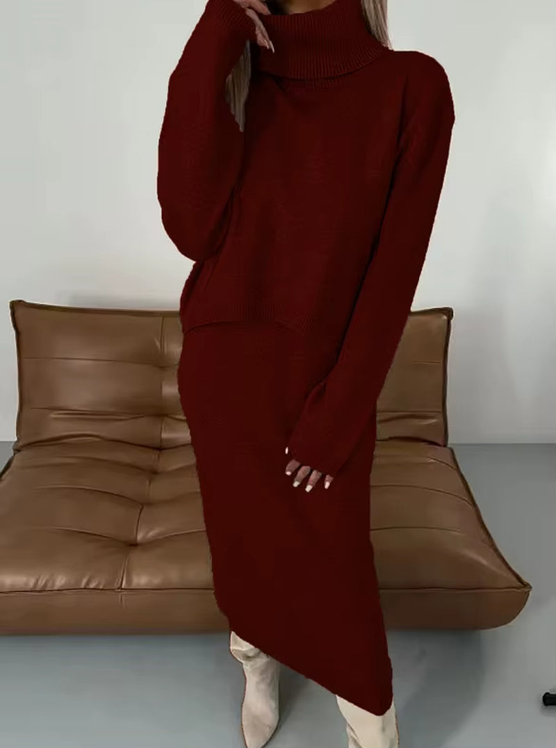 CityGlow: Elegant Knit Two-Piece Urban Set 2025